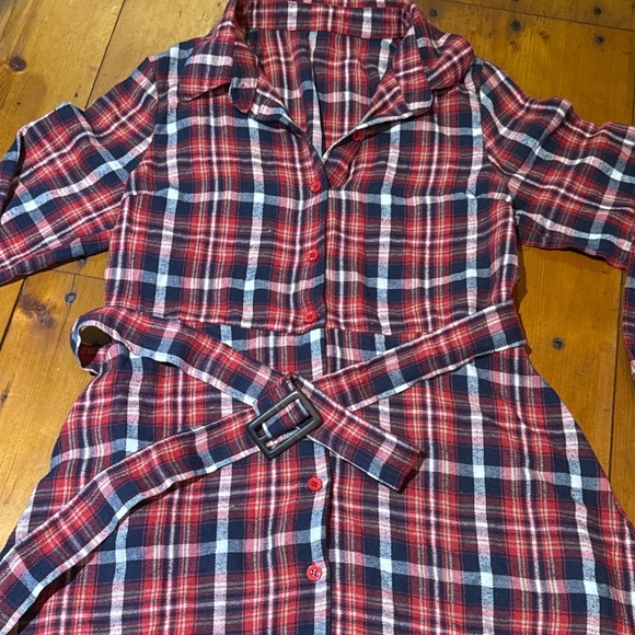 Unbranded Dresses & Skirts - Autumn Plaid Shirt Dress Size M